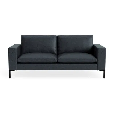 Blu Dot New Standard 78" Sofa - Ink Leather / Black