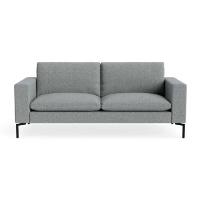 Blu Dot New Standard 78" Sofa - Kvadrat Guest Grey Blue / Black