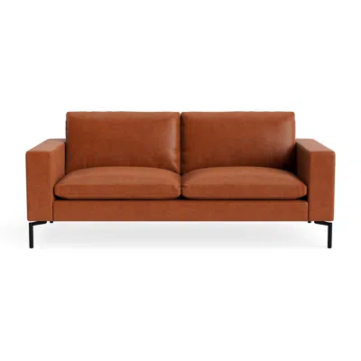 Blu Dot New Standard 78" Sofa - Toffee Leather / Black