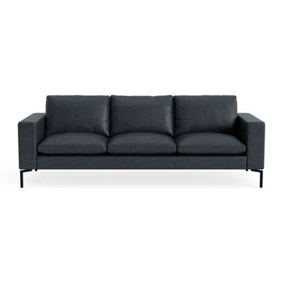 Blu Dot New Standard 92" Sofa - Ink Leather / Black