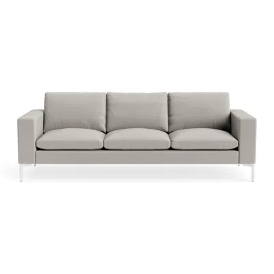 Blu Dot New Standard 92" Sofa - Maharam Mode In Clavicle / White In Gray