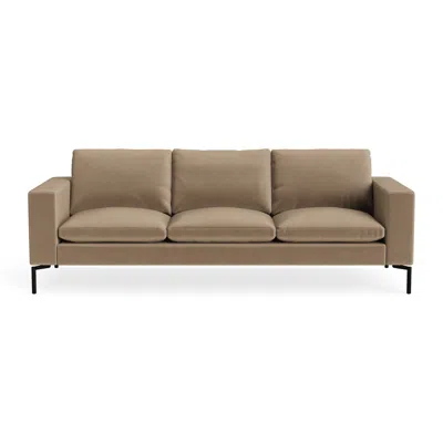 Blu Dot New Standard 92" Sofa - Otter Velvet / Black