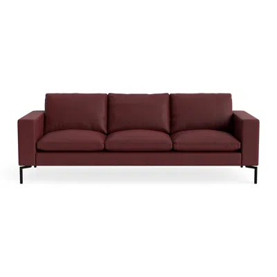 Blu Dot New Standard 92" Sofa - Oxblood Leather / Black
