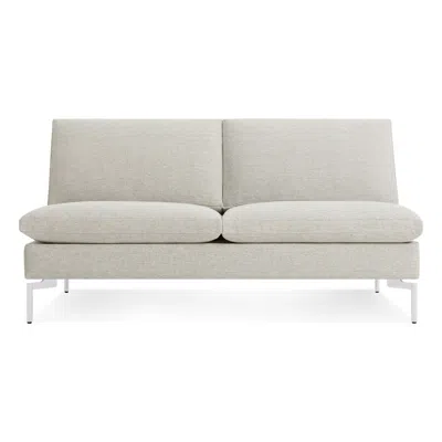 Blu Dot New Standard Armless Sofa In Maharam Mode In Clavicle/white