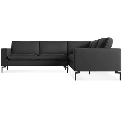 Blu Dot New Standard Left Sectional Sofa In Maharam Meld In Panda/black