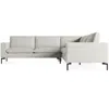 Blu Dot New Standard Left Sectional Sofa In Maharam Mode In Clavicle/black