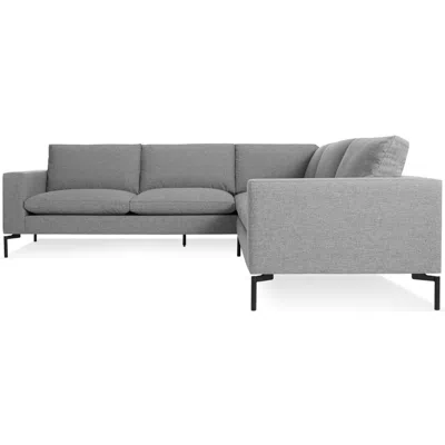 Blu Dot New Standard Left Sectional Sofa In Spitzer Grey/black
