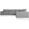 Shop Blu Dot New Standard Left Sectional Sofa In Spitzer Grey/white
