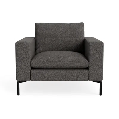 Blu Dot New Standard Lounge Chair - Kelso Charcoal / Black