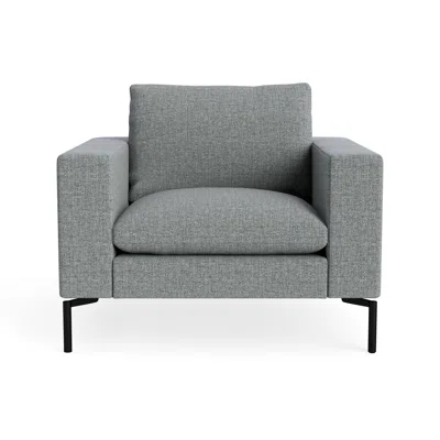 Blu Dot New Standard Lounge Chair - Kvadrat Guest Grey Blue / Black