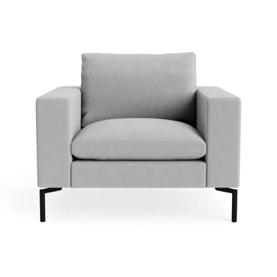 Blu Dot New Standard Lounge Chair - Maharam Mode In Intaglio / Black In Gray