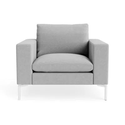 Blu Dot New Standard Lounge Chair - Maharam Mode In Intaglio / White In Gray