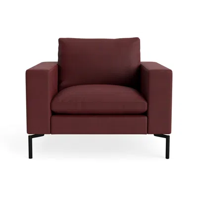 Blu Dot New Standard Lounge Chair - Oxblood Leather / Black