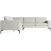 Blu Dot New Standard Right Sectional Sofa In Maharam Mode In Clavicle/black