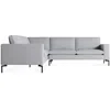 Blu Dot New Standard Right Sectional Sofa In Maharam Mode In Intaglio/black