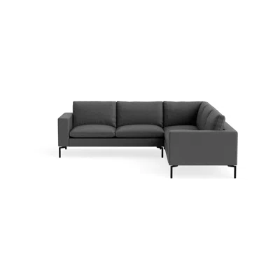 Blu Dot New Standard Sectional Sofa - Gabro Grey / Black / Right
