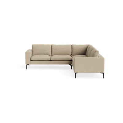 Blu Dot New Standard Sectional Sofa - Kelso Camel / Black / Right