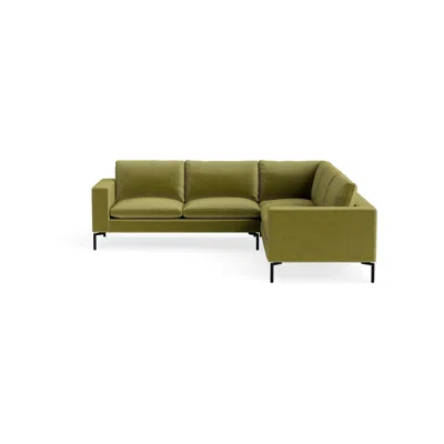 Blu Dot New Standard Sectional Sofa - Loden Velvet / Black / Right