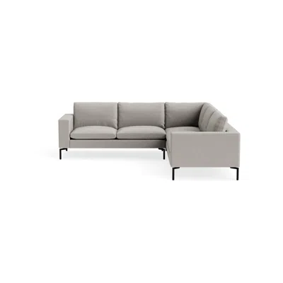 Blu Dot New Standard Sectional Sofa - Maharam Mode In Clavicle / Black / Right