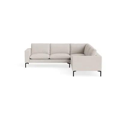 Blu Dot New Standard Sectional Sofa - Vos Bone / Black / Right
