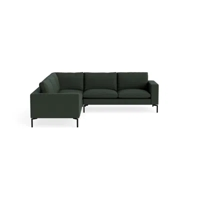 Blu Dot New Standard Sectional Sofa - Vos Evergreen / Black / Left