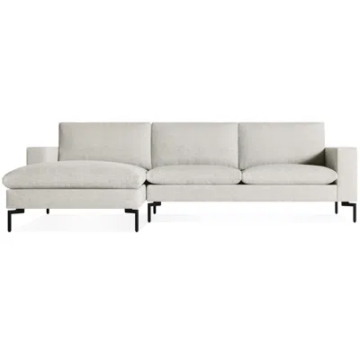 Blu Dot New Standard Sofa W/ Left Arm Chaise In Maharam Mode In Clavicle/black