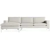 Blu Dot New Standard Sofa W/ Left Arm Chaise In Maharam Mode In Clavicle/white
