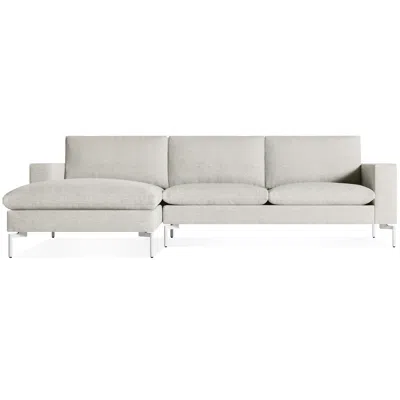 Blu Dot New Standard Sofa W/ Left Arm Chaise In Maharam Mode In Clavicle/white