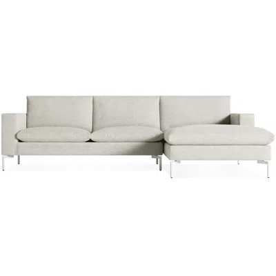 Blu Dot New Standard Sofa W/ Right Arm Chaise In Maharam Mode In Clavicle/white
