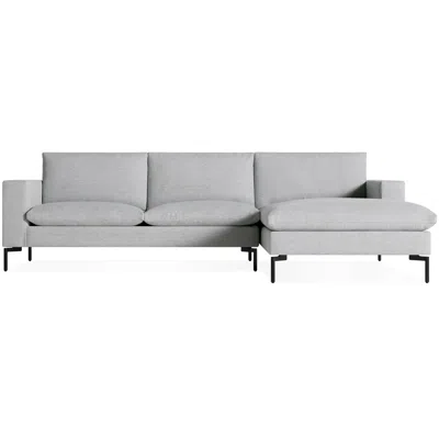 Blu Dot New Standard Sofa W/ Right Arm Chaise In Maharam Mode In Intaglio/black
