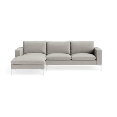 Blu Dot New Standard Sofa With Chaise - Maharam Mode In Clavicle / White / Left