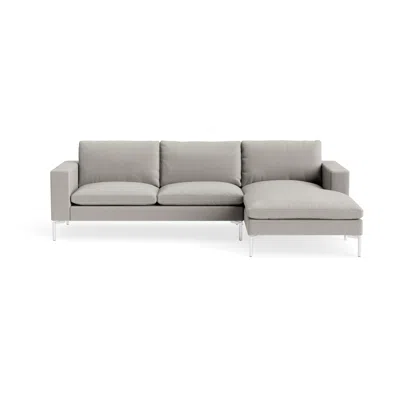 Blu Dot New Standard Sofa With Chaise - Maharam Mode In Clavicle / White / Right