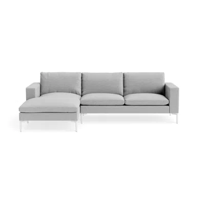 Blu Dot New Standard Sofa With Chaise - Maharam Mode In Intaglio / White / Left