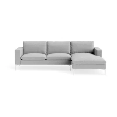 Blu Dot New Standard Sofa With Chaise - Maharam Mode In Intaglio / White / Right