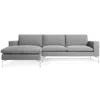 Blu Dot New Standard Sofa With Chaise - Spitzer Grey / White / Left