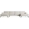 Blu Dot New Standard U-shaped Sectional Sofa In Maharam Mode In Clavicle/black