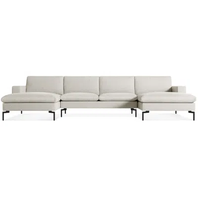 Blu Dot New Standard U-shaped Sectional Sofa In Maharam Mode In Clavicle/black