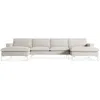 Blu Dot New Standard U-shaped Sectional Sofa In Maharam Mode In Clavicle/white