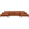 Blu Dot New Standard U-shaped Sectional Sofa In Toffee Leather/black