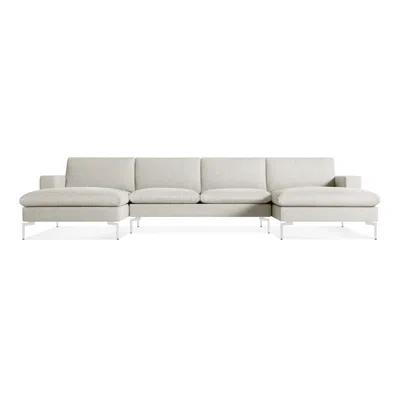 Blu Dot New Standard U-shaped Sectional Sofa - Maharam Mode In Clavicle / White