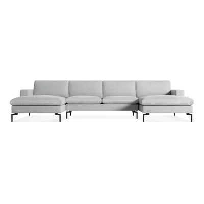 Blu Dot New Standard U-shaped Sectional Sofa - Maharam Mode In Intaglio / Black