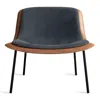 Blu Dot Nonesuch Leather Lounge Chair In Walnut/ink Leather