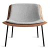 Blu Dot Nonesuch Upholstered Lounge Chair In Walnut/vesper Light Grey