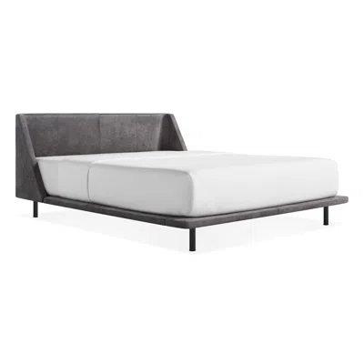 Blu Dot Nook Queen Bed In Slate Leather
