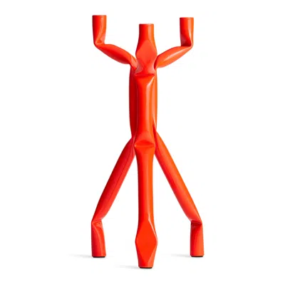 Blu Dot Nosferatube Small Candelabra In Dayglow Orange