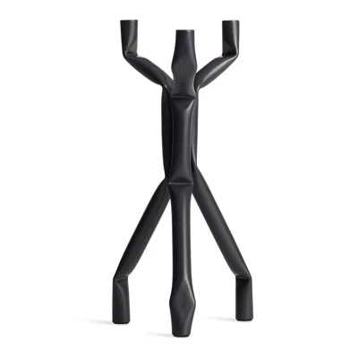 Blu Dot Nosferatube Small Candelabra - Dayglow Orange In Black