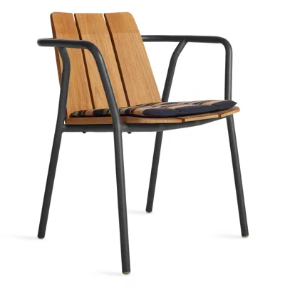 Blu Dot Offline Outdoor Chair Seat Pad In Sunbrella Stripe