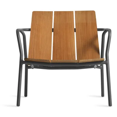Blu Dot Offline Outdoor Lounge Chair - Teak / Carbon