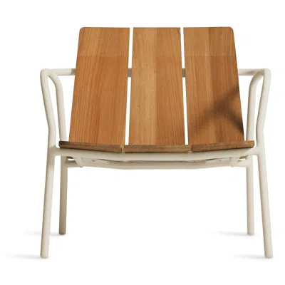 Blu Dot Offline Outdoor Lounge Chair - Teak / White
