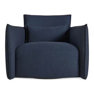 Blu Dot Oft Swivel Lounge Chair - Kvadrat Autumn Navy